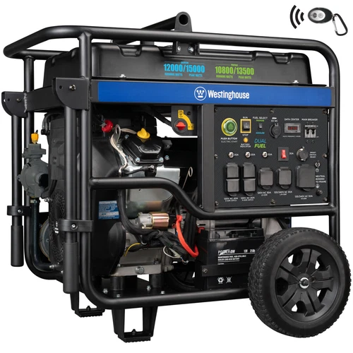 Open Box Westinghouse Generator Model WGen12000DFc Dual Fuel