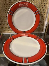 TWO Vintage 1996 Coca Cola Dinner Plates