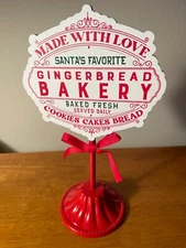 Santa's Gingerbread Bakery Sign Country Primitive Christmas Kitchen Decor New