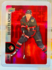 2022-23 TIM HORTONS HOCKEY UD RED DIE CUT DC-0 BRADY TKACHUK SENATORS