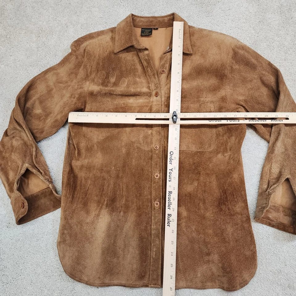 Замшевая рубашка на пуговицах куртка шакет британская корона колония Гонконг размер 8 винтажный - Изображение 2 из 4