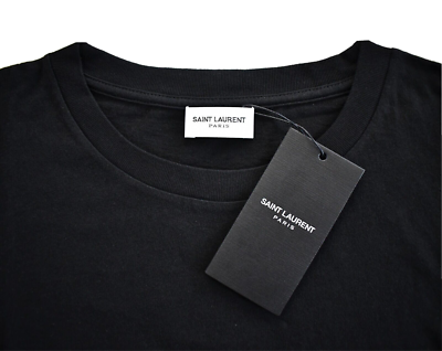 🆕️NEW SAINT LAURENT Paris *BLOW BLOW* Black 100% COTTON Short