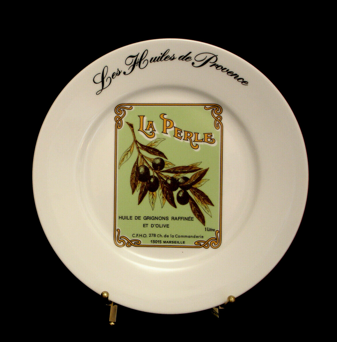 洋書 es Blanc La Nature dans l'Assiette Les Huiles de Provence by Kiss That Frog SALAD & DESSERT PLATE 8 3