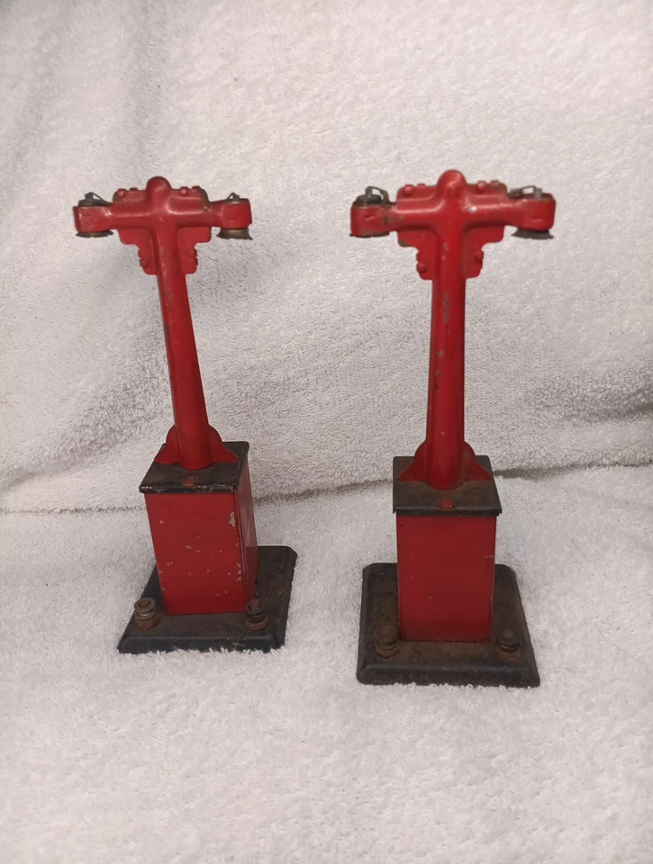 MARX #408 Train Railroad Electric Lamp Posts, OB, Original Pair - Image 4 of 4