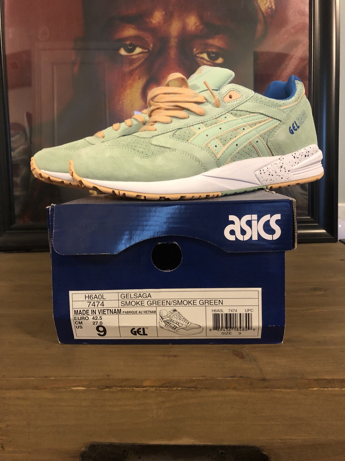 Asics Asics Asics Gel Saga Smoke Green a603b9 Asics Asics Asics Gel Saga Smoke Green a603b9