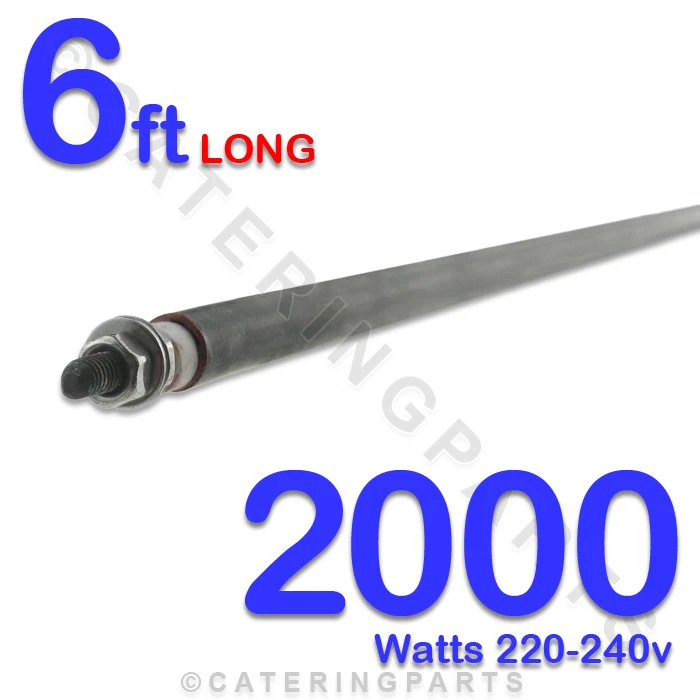 CPUK HE7220 72"/ 6ft LONG 2000 watt 2 kw WET DRY 8MM ROD HEATING ELEMENT 220-240V