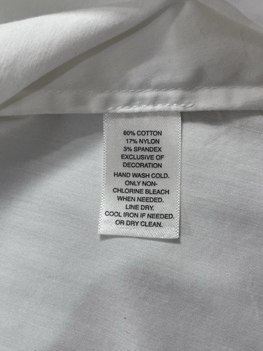 Casa Blanca Mercado Negro Algodón Volantes Abotonados Sin Mangas Mujer’s Talla 14 - Imagen 6 de 6