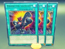 Yugioh Playset 3x Feueritter nachladen MP16 DE148/ Ultra Rare/ Near Mint/ De.