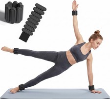 Adjustable Wrist & Ankle Weights for Men Women, Set of 2 (1lb Each), Wearable...