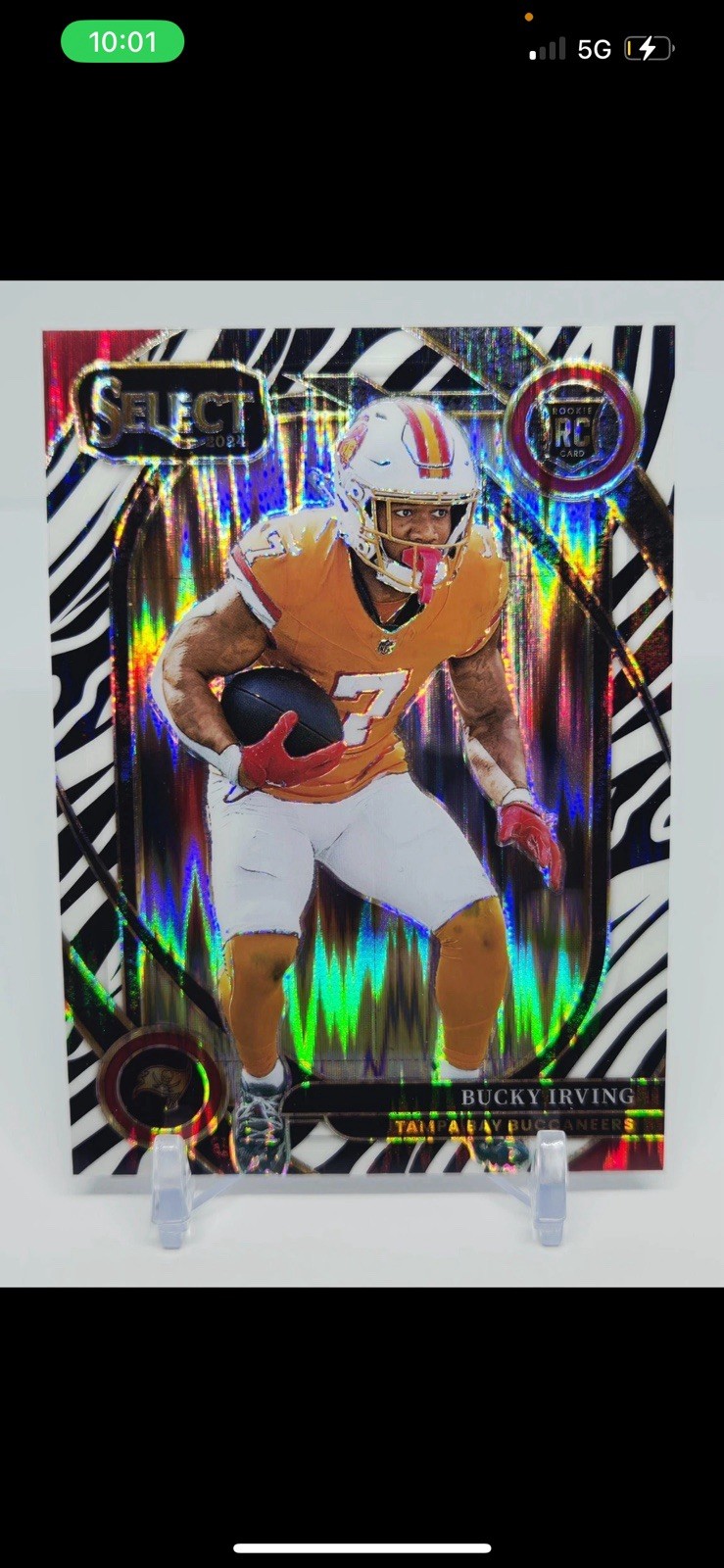 2024 Panini Select - Club Level Bucky Irving #239 Zebra Prizm (RC)