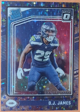 2024 Donruss Optic DJ James #222 Stars Prizm Rated Rookie Seattle Seahawks