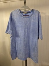 Zenana Light Blue Cotton Relaxed Short Sleeve Crew T-Shirt Women’s Size L/XL