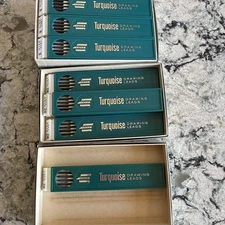 Lot 11 Vintage Eagle Turquoise Berol Drawing Leads 3H 2H H  2375 new dead stock