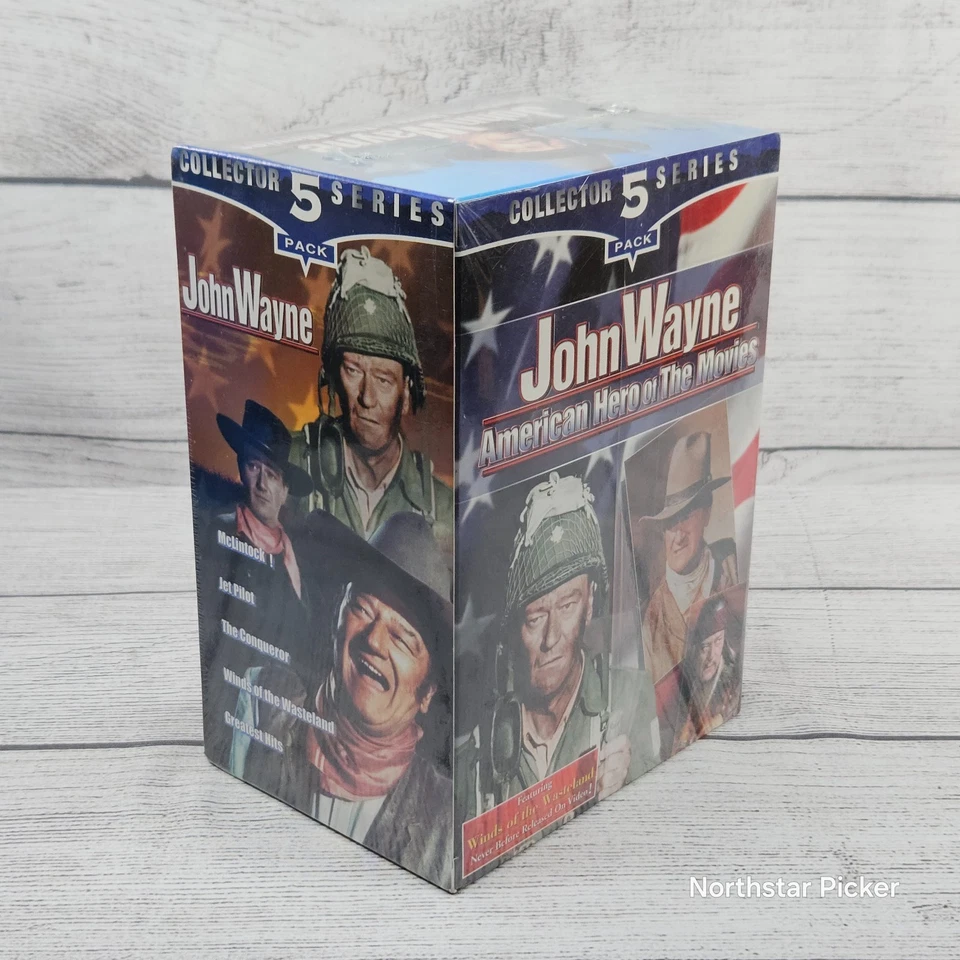 VTG John Wayne: Collector Series (5 Pack) "American Hero of the Movies" [VHS]NEW - Image 2 of 4