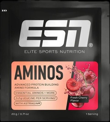 ESN AMINOS EAA 1000 g (50 x 20 g Portionen/Beutel) - Fresh Cherry 1 kg