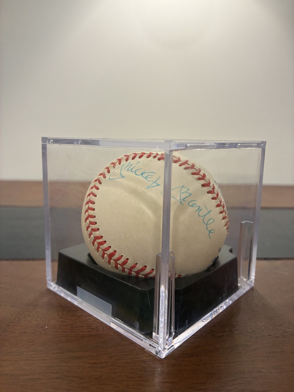 Mickey Mantle Autographed Signed & Bob Lemon Baseball Dual HOF s PSA/DNA Verifi 