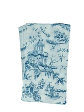 TWO Paper Dinner Napkins. Chinoiserie Blue/White Asian. Decoupage Napkins