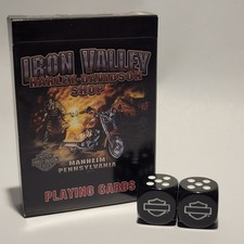 Vintage Harley-Davidson Playing Cards And Dice Set Iron Valley HD Manheim, Pa