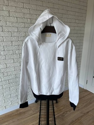 EA7 Emporio Armani Women's White Hoodie Size M