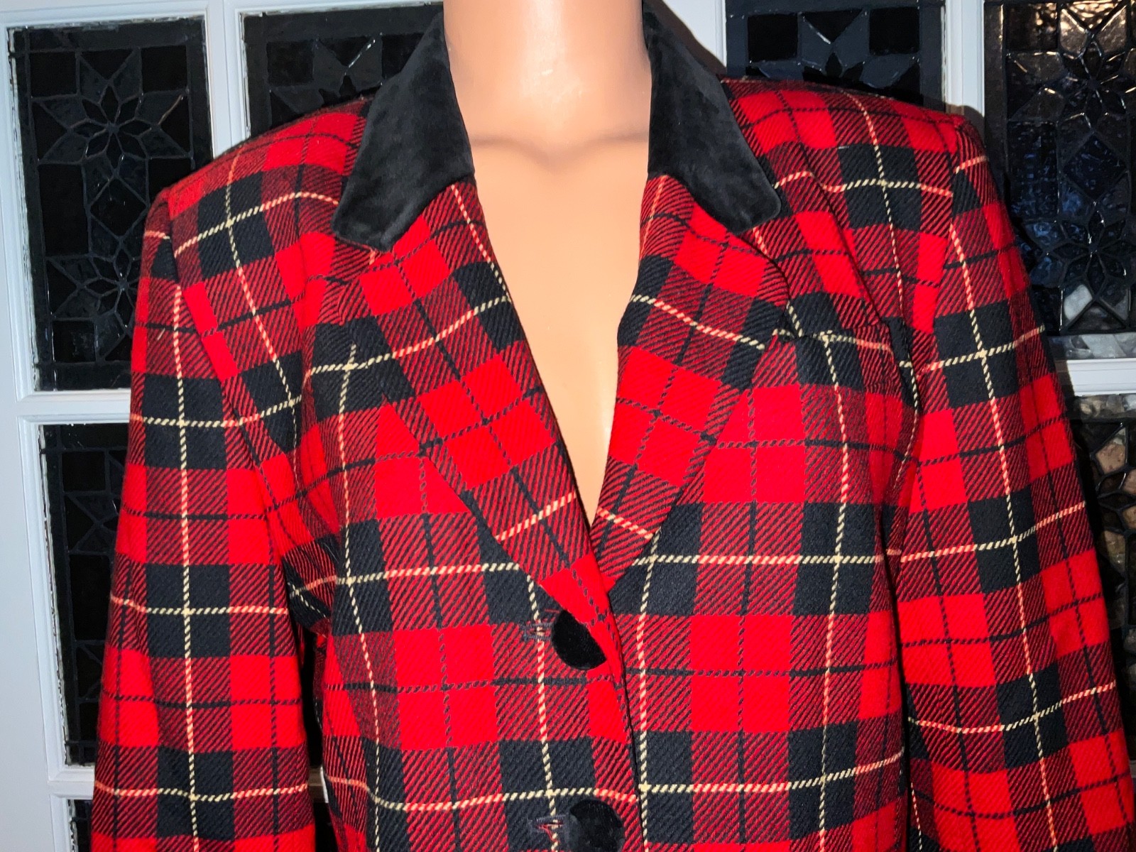 Vintage Woman’s Pendleton Wool Red Plaid Blazer J… - image 3