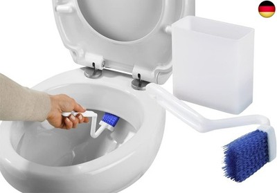 Maximex WC-Randreiniger mit Box, praktische abgewinkelte WC-Reinigungsbürste, 