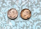 LOT - 1964 "Philadelphia" (Full Split Bands) & 1956 "D” (BOLD MM)  silver dimes