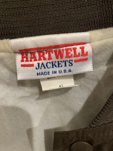 Vintage Hartwell Standard Communications Jacket USA Brown Bomber Men’s L Fits M image 5