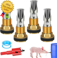 4PCS Pig Waterer Nipple, Automatic Pig Nipple Water Drinker for Barrel Kit, Stai