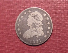 QUARTIER BUSTE COIFFÉ 1821 - TYPE RARE, BEL EXEMPLE POUR COLLECTION ! VEUILLEZ VOIR