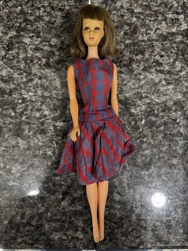 Vintage 1966 Japan Stamped Barbie By Mattel Brunette Brown Eyes Francie￼