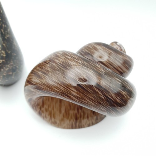 Wedgwood Snail & Bird Paperweights Blown Glass & Sleeping Cat Paperweight - Picture 8 of 14