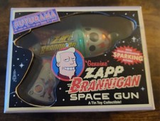 2002 Vintage Futurama Zapp Brannigan Space Gun Tin Toy NEW Sealed