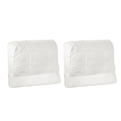 2pcs Sofa Armrest Organizer Armchair Caddy Hanging Storage Bag Beige