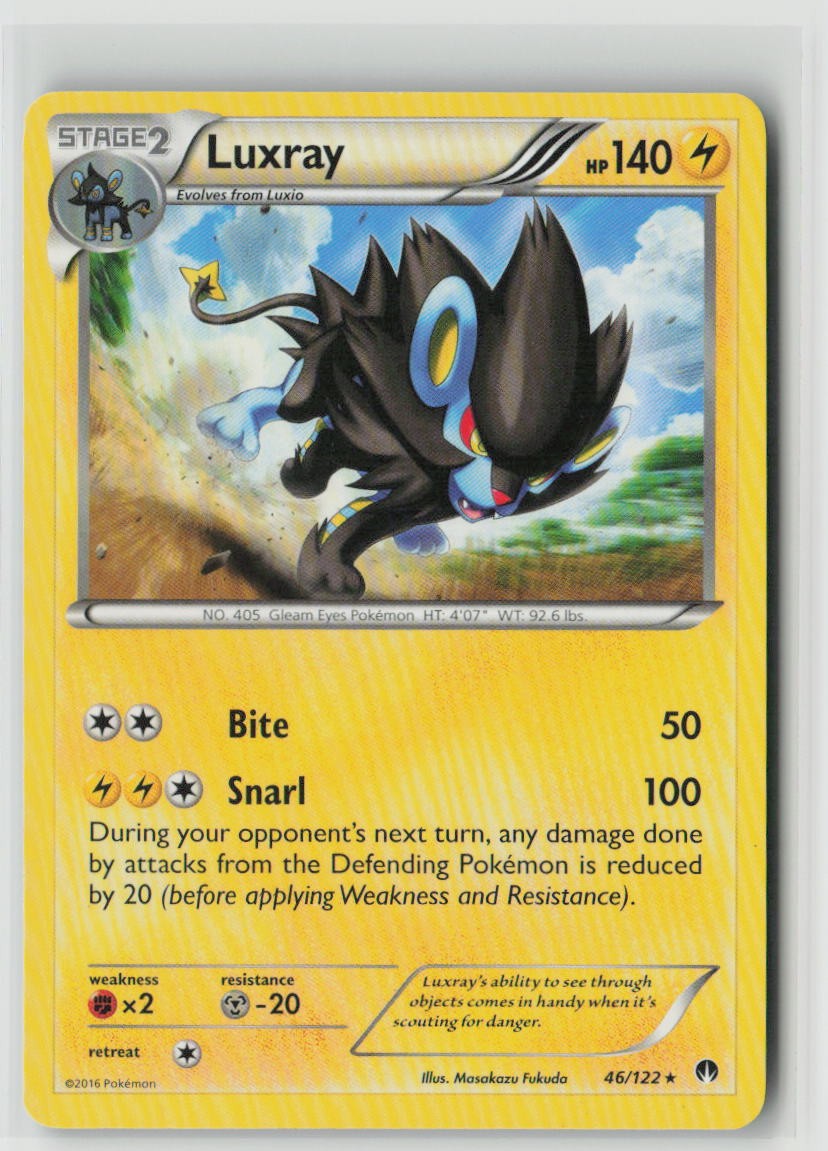 Luxray 46/122 Rare BREAKpoint Pokemon Lightly Played