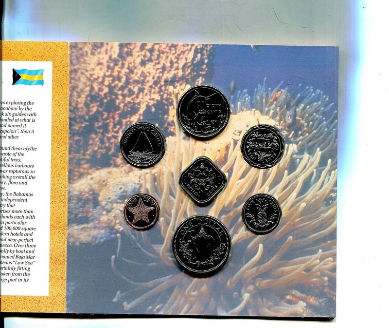 1991 BAHAMAS 7 COIN GOVERNMENT MINT SET COLUMBUS 8944T
