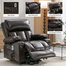 Power Lift Recliner Chair Recliners for Elderly with Heat and Massage Function