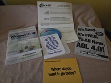 Vintage Gateway Windows 98 Software Bundle Manual Genuine COA Product Key AOL 4.