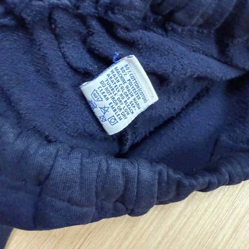 Pantalones deportivos Russell vintage hechos en EE. UU. 90 pierna ancha medianos holgados azul marino Foto 4 de 4