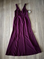 DB Studio Davids Bridal Dress Burgundy Gown Sleeveless 14 Special Occasion NWT