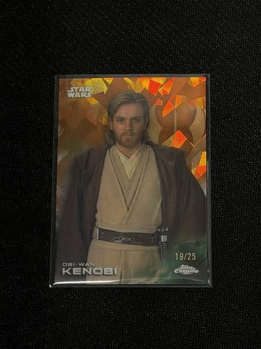 2025 Topps Chrome Star Wars Sapphire Obi-Wan Kenobi Refractor Orange #/25