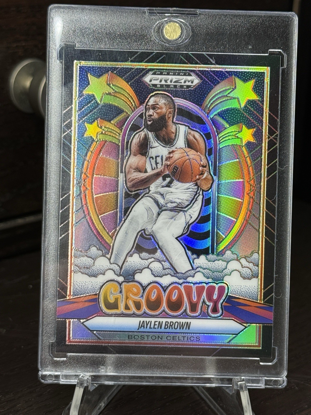 Panini 2024-25 Prizm Black Groovy Jaylen Brown #2 Boston Celtics NBA Insert