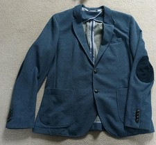 Giacca nera sportiva Zara uomo blu jersey testurizzato taglia Eur 54 Usa44 Mex44