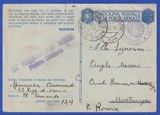 Italien 1942 Feldpostkarte II. Weltkrieg gelaufen nach Monteviginio (?) bei Rom