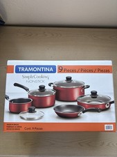 Juego de utensilios de cocina antiadherentes Tramontina de 9 piezas - rojo