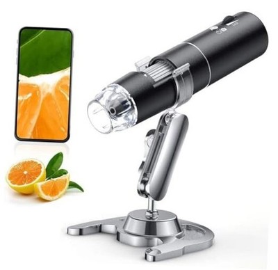 Wireless Digital Microscope,  50X-1000X Magnification WiFi Portable Black