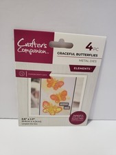 CC1 Crafters Companion Elements Graceful Butterflies 4 pc metal die set