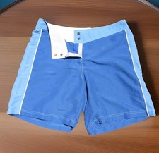 Vtg 1980s Blue Nylon Shorts Beach Board Women's