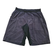 Lululemon T.H.E. Short Nulux Linerless 11" Mens Large Gray Zip Pocket Drawstring