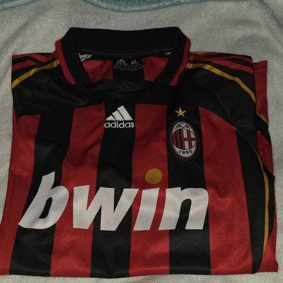 Adidas AC Milan Trikot Kaka 22 XL Kurzarm Rot Schwarz Fußball Fanartikel Herren