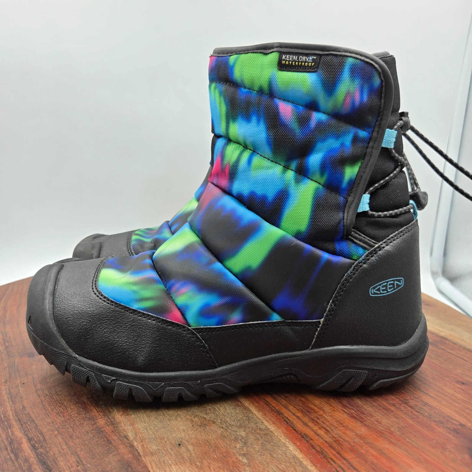 Stivali Keen Puffrider Giovani Ragazze 6 Neri Colorati Impermeabili Isolati Invernali